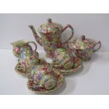 CHINTZ, "Apple Blossom" design 15 piece coffee service by James Kent