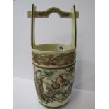ORIENTAL CERAMICS, Satsuma Meiji period, well bucket design vase, decorated with samurai warriors,