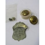 AMERICAN CIVIL WAR, small collection of uniform buttons and related items