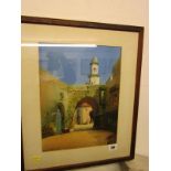 NOEL H. LEAVER, signed watercolour "Arabian Street Scene", 13" x 10"