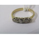 5 STONE DIAMOND RING, 18ct gold ring set 5 graduated diamonds, size N/O