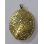 LARGE 9ct YELLOW GOLD DOUBLE SIDED PICTURE LOCKET, approx 17grams in weight