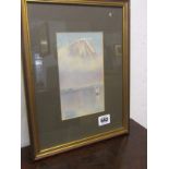 N. H. SILVER, signed watercolour "The Gramont", 7" x 4"