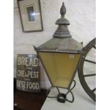 ANTIQUE LIGHTING, exterior 4 sided lantern, 43" height