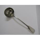 VICTORIAN SILVER LADLE, London 1853, 13" length, approx. 249 grams, 8 ozs
