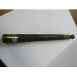 TELESCOPE, single draw laquered brass telescope by Negretti and Zambra, model no 1875, 25" overall