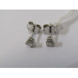 PAIR OF 18ct WHITE GOLD DIAMOND STUD EARRINGS, approx 0.30ct total diamond weight