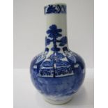 ORIENTAL CERAMICS, 19th Century Chinese underglaze blue small bottle vase, decorated with 2