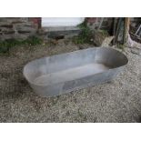 GALVANISED BATH, with twin handles, 59" length