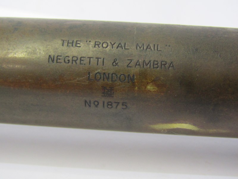 TELESCOPE, single draw laquered brass telescope by Negretti and Zambra, model no 1875, 25" overall - Image 5 of 6