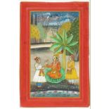 A GOOD 19TH / 20TH CENTURY INDO PERSIAN MUGHAL ART HAND PAINTED PICTURE ON PAPER, the picture