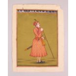 A GOOD 19TH / 20TH CENTURY INDO PERSIAN MUGHAL ART HAND PAINTED PICTURE ON PAPER, the picture