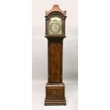 AN 18TH CENTURY MAHOGANY LONGCASE CLOCK by WILLIAM GILL, MAIDSTONE, the movement playing on eight