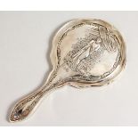AN EDWARD VII HAND MIRROR, the back with a classical figure. Birmingham 1906.