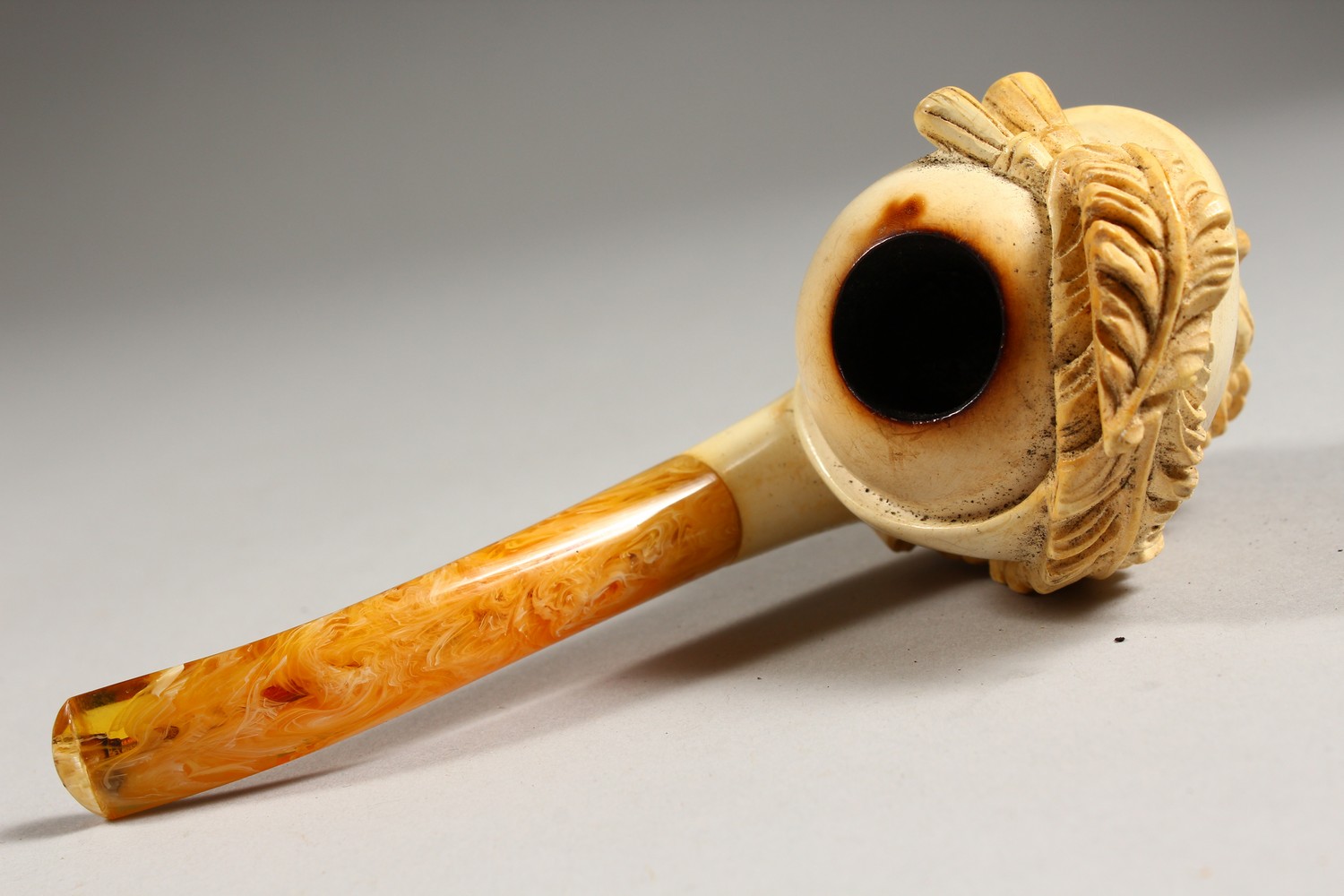 A VERY GOOD MEERSCHAUM PIPE, the bowl modelled as a bearded gentleman, in a fitted case. - Image 6 of 14