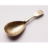 A WILLIAM IV FIDDLE PATTERN CADDY SPOON. London 1836. Maker: W.T.