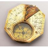 A BUTTERFIELD TYPE SUNDIAL by LASNIER, PARIS, CIRCA. 1730-1740, in a leather case, 2.75ins long x