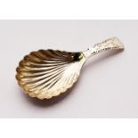 A GEORGE III SHELL CADDY SPOON. Birmingham Circa. 1790.