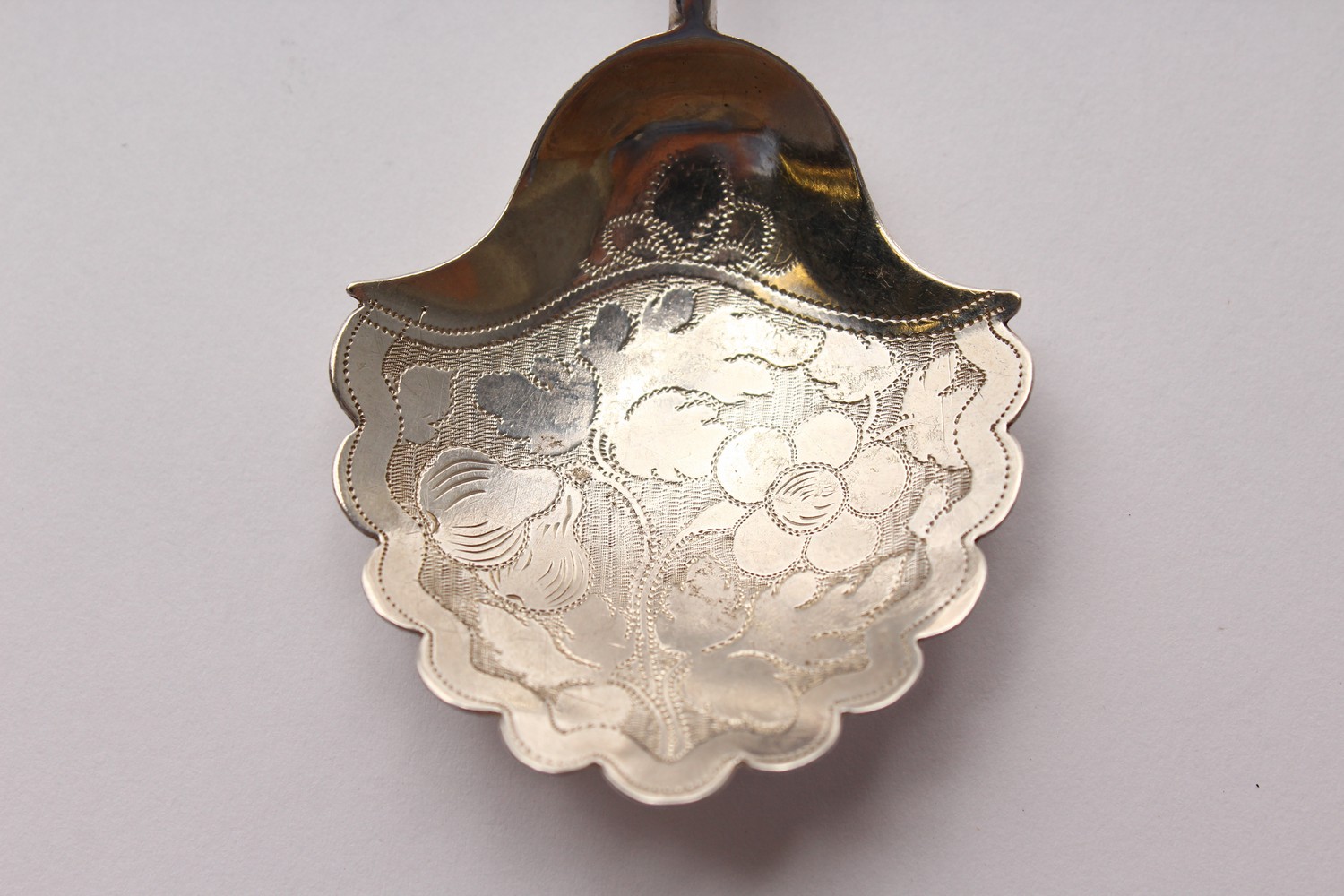 A GEORGE III CADDY SPOON. Birmingham 1817. Maker: I.T. - Image 2 of 4