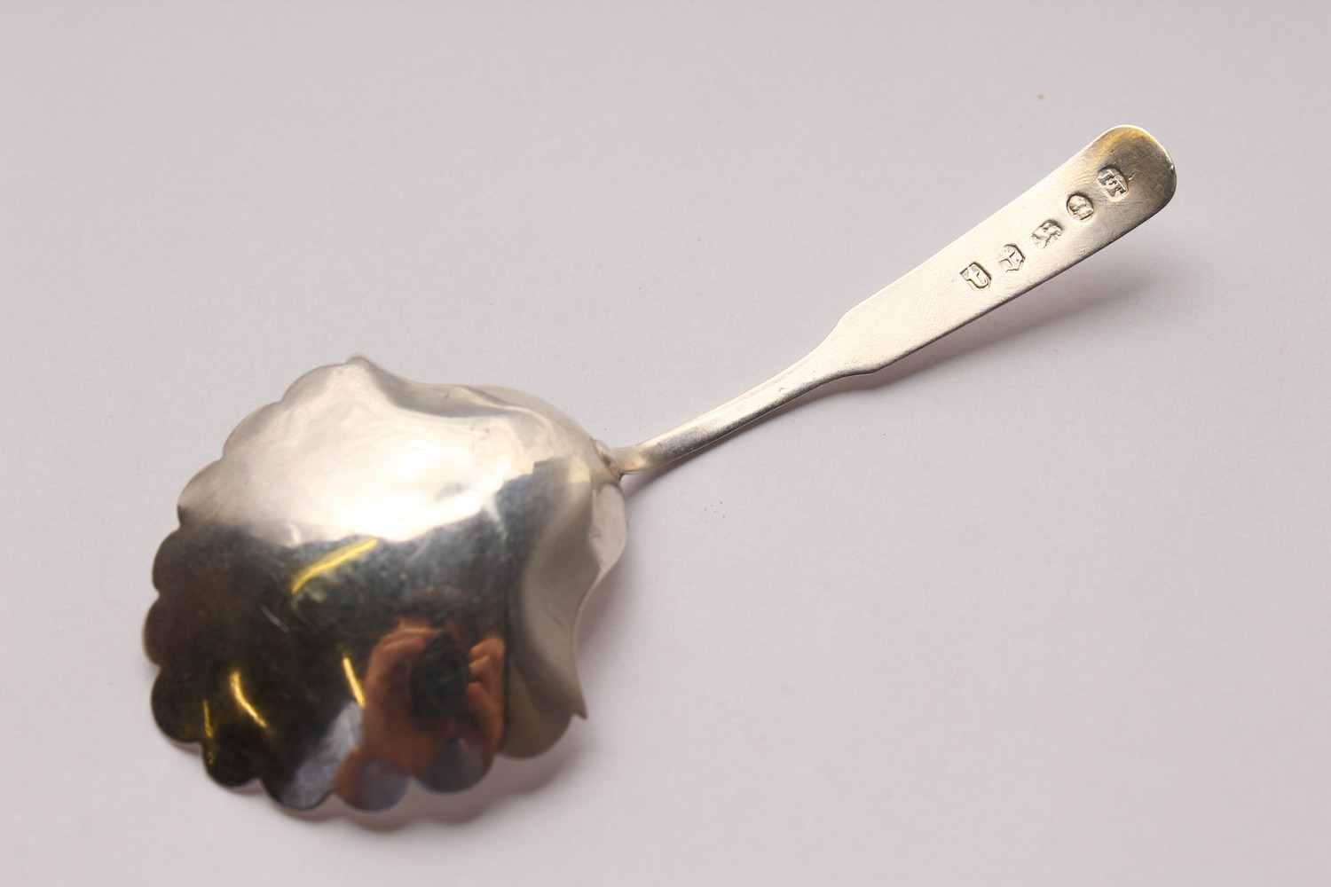 A GEORGE III CADDY SPOON. Birmingham 1817. Maker: I.T. - Image 3 of 4