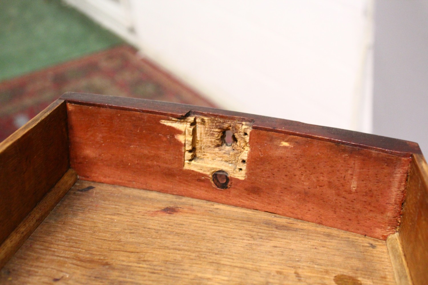 AN EARLY 19TH CENTURY MAHOGANY MINIATURE BOWFRONT CHEST, with two short and three long graduated - Image 6 of 8