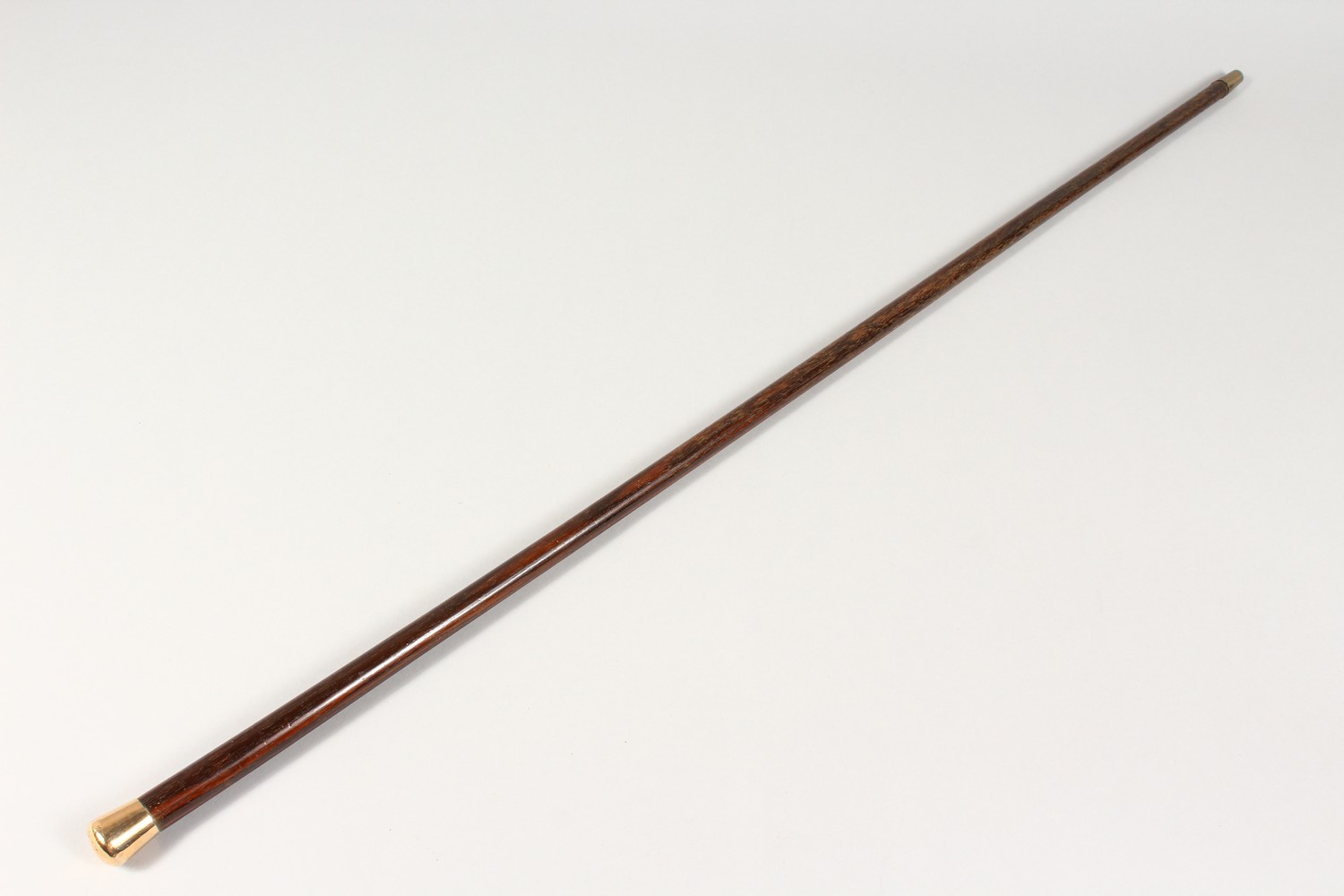 A 9CT GILD TOP WALKING CANE. 3ft long. - Image 8 of 8
