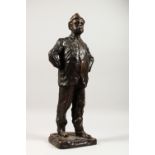 PRINCE PAOLO TROUBETZKOY (1866-1938) RUSSIAN. A GOOD CAST BRONZE OF A MAN standing hands on hips,