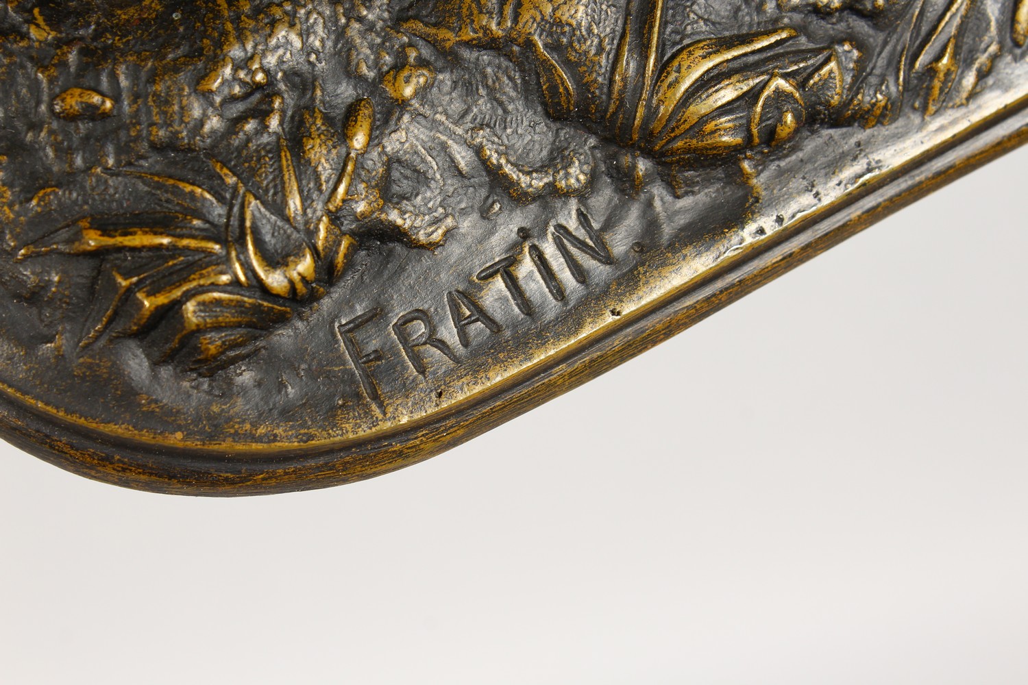 C. FRATIN (1800-1864) FRENCH A bronze mare and foal. Signed FRATIN. 10ins long x 7ins high. - Image 9 of 13
