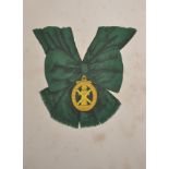 20th Century English School. "Badge & Ribboned - Order of the Thistle", Print, Inscribed on the