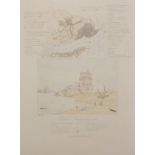 19th Century English School. "Lisbon, Belem Castle", Print, Inscribed, Unframed, 4" x 6", and Two