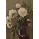 William Logsdail (1859-1944) British. Still Life of Flowers in a Vase, Oil on Canvas laid down,