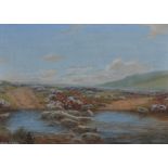 Melville White (19th - 20th Century) British. A Moorland Scene, Mixed Media, 10.75" x 15".