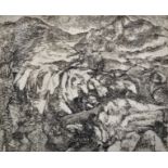 Eemyun Kang (1981- ) Korean. A Landscape, Etching, Signed and Inscribed 'AP' in Pencil, and