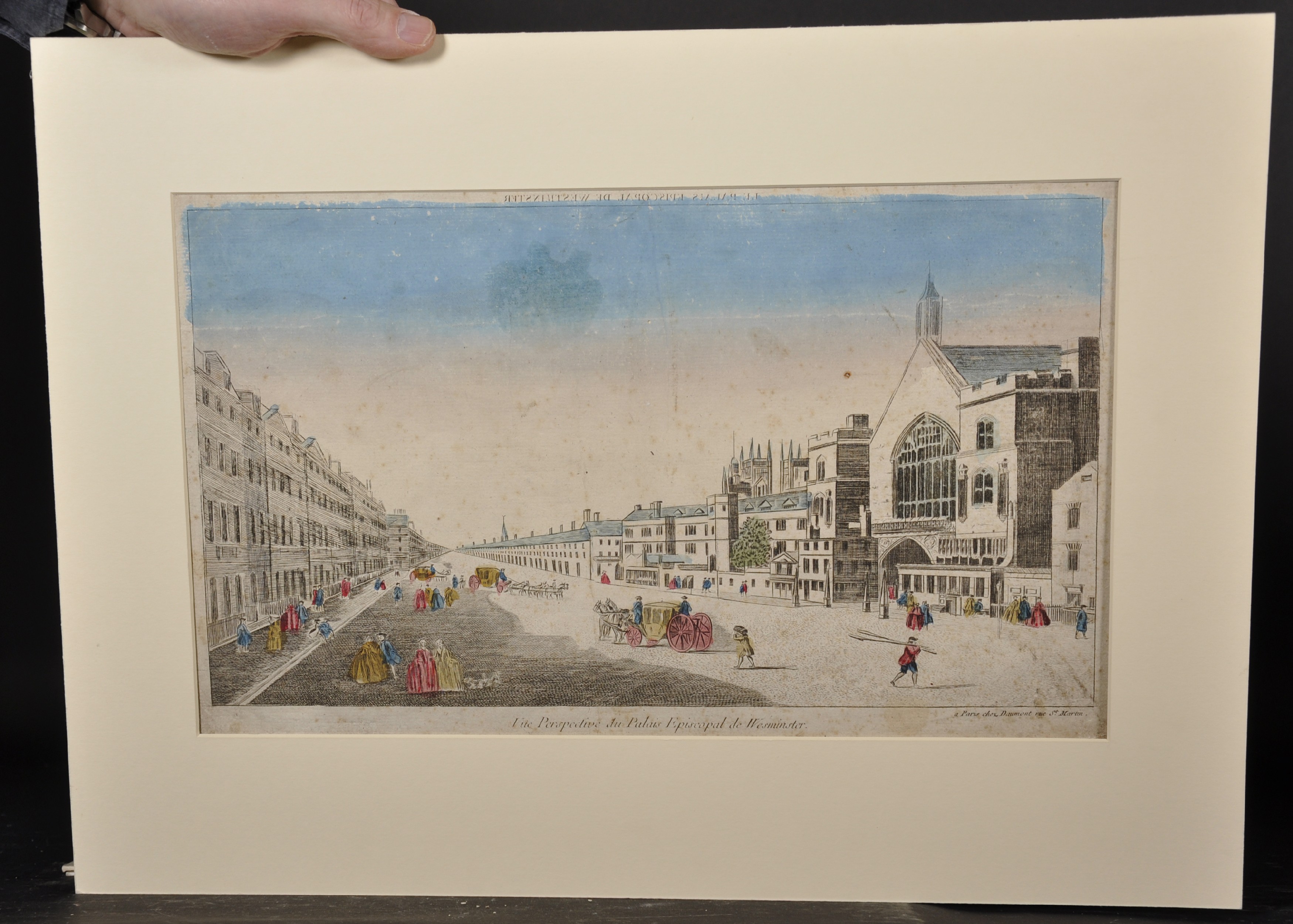 Georg Gottfried Winckler (c.1710-1786) German. "Fenchurch Street, London", Hand Coloured - Image 3 of 3