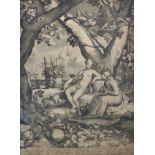 After Abraham Bloemaert (1564-1651) Dutch. "Vertumnus and Pomona", Figures under a Tree,