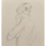 Margaret Evangeline Wilson (1890-1977) British. Study of the Back of a Naked Lady, Pencil, Dated