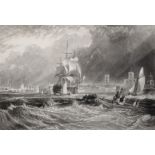 After Joseph Mallord William Turner (1775-1851) British. "Portsmouth", Engraving, Unframed, 8" x