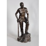 Paul Richer (1849-1933) French. "Le Bucheron ('The Lumberjack')", Bronze, Incised 'Foret de la
