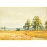John Bates Noel (1870-1927) British. "The Path through the Cornfields", Watercolour, Signed, and