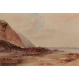 Albert Pollitt (1856-1926) British. A Windy Beach Scene, Watercolour, Signed and Dated 1908, 14" x