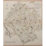 John Cary (1754-1835) British. "A New Map of Herefordshire", Map, Unframed, 21" x 18.5".