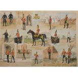 C...Conroy (19th Century) British. "The 7th Princess Royals Dragoon Guards", Sketches of Officers,