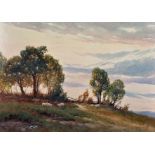 Edwin Charles Pascoe Holman (19th - 20th Century) British. "Top O' Hill, Devon", a Landscape with