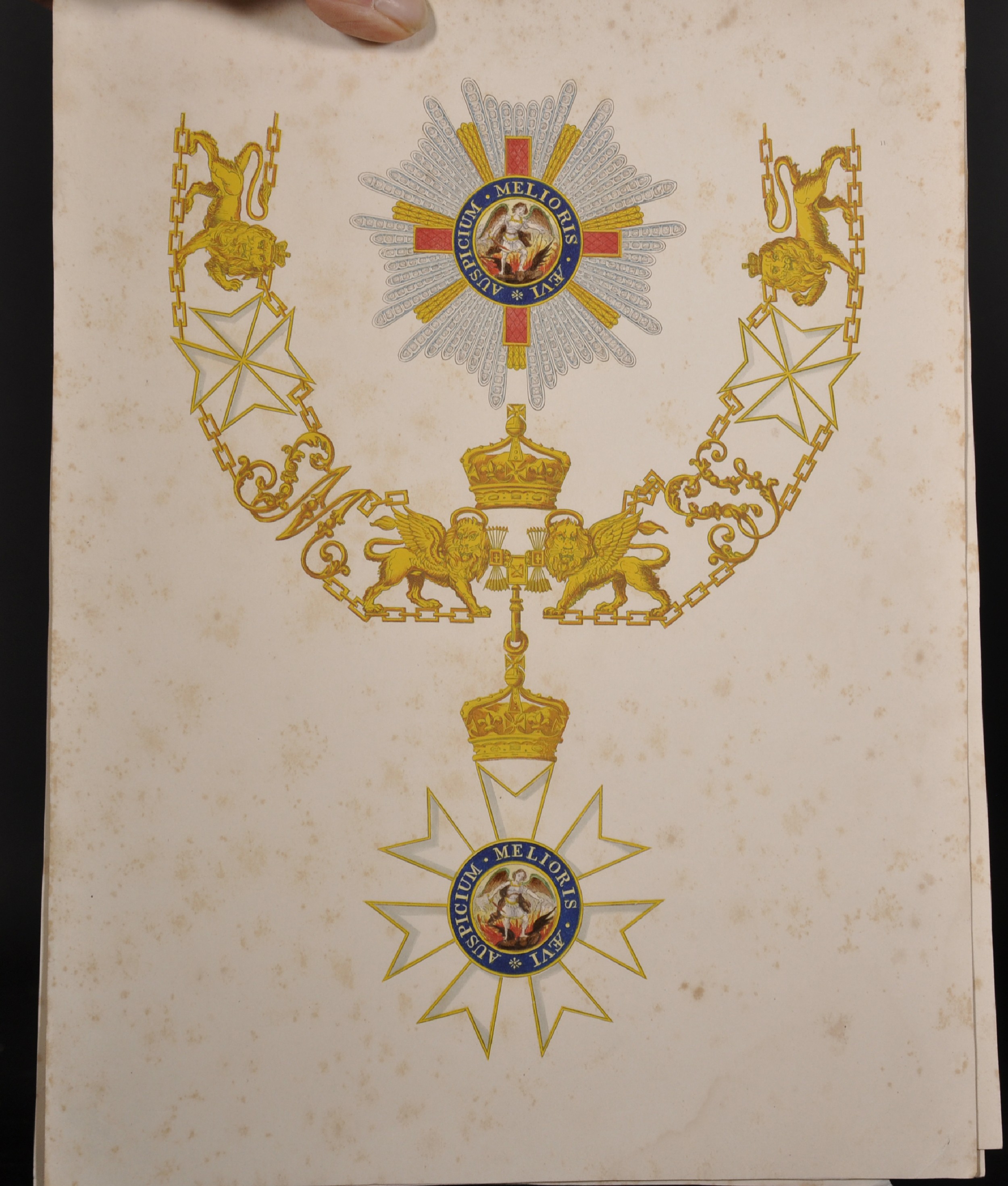 20th Century English School. "Badge & Ribboned - Order of the Thistle", Print, Inscribed on the - Image 4 of 4