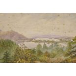 Frederick G... Green (19th - 20th Century) British. "The Middle and Lower Lakes of Killarney from