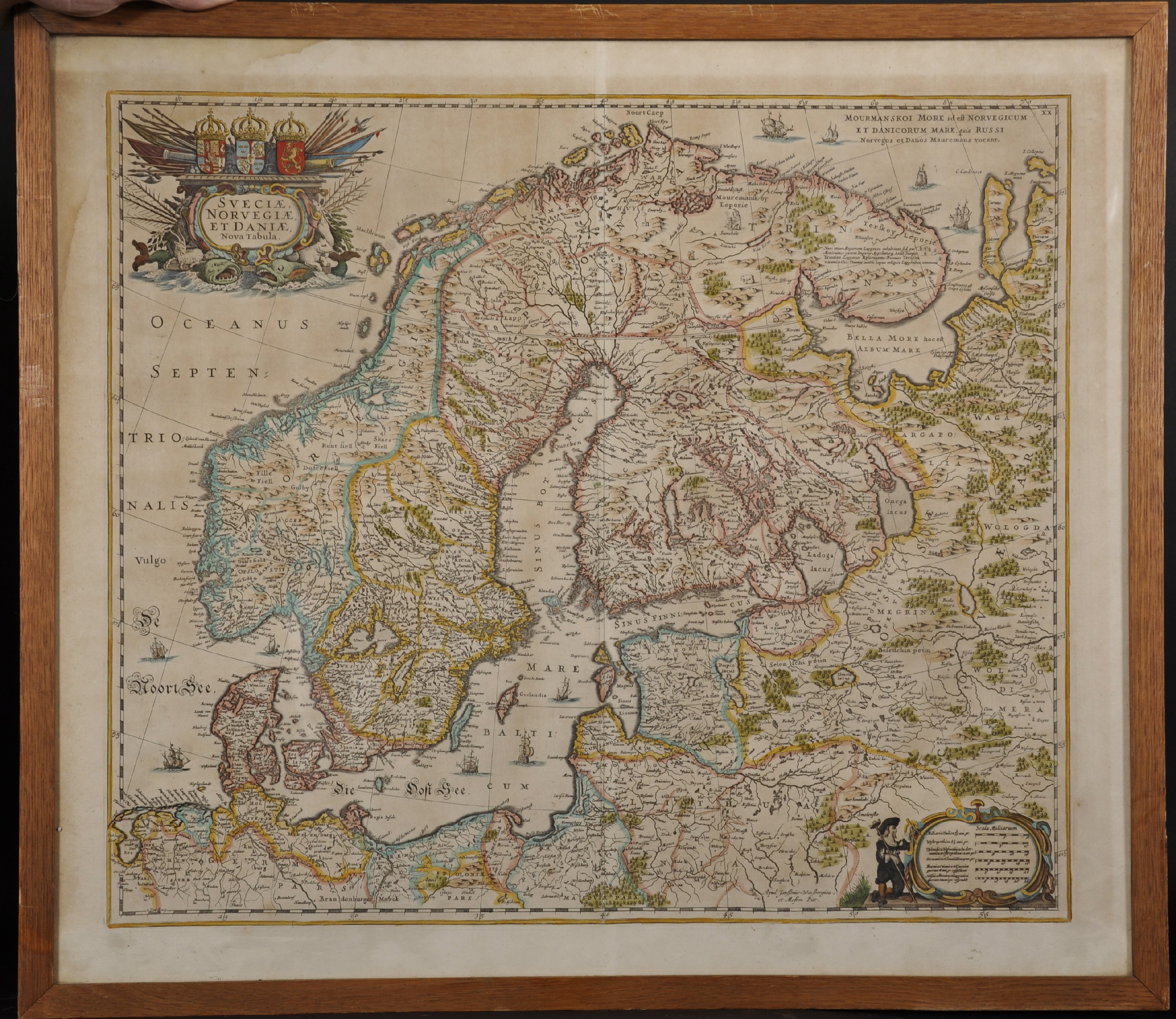 18th Century English School. "Sveciae, Norvegiae et Daniae", a Map of Norway, Sweden and Denmark, - Image 2 of 4