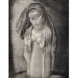 Leslie Moffat Ward (1888-1978) British. "Madonna", Lithograph, Inscribed on the reverse, Unframed,