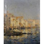 Sydney Mortimer Laurence (1865-1940) American. A Venetian Backwater, Oil on Canvas, Signed and Dated