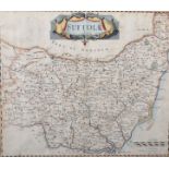 Robert Morden (c.1650-1703) British. "Suffolk", Map, 14" x 16.25".
