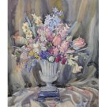 Thomas G... Hill (1913-1984) British. A Still Life of Flowers in a Vase, Watercolour, Signed and